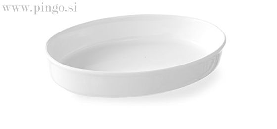 Pekač ovalni porcelan 274x190x54