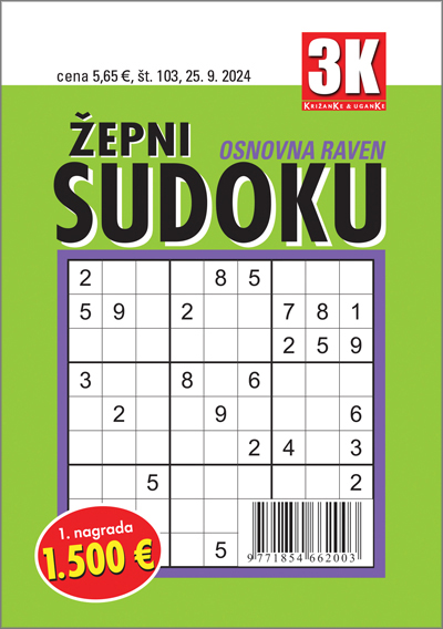 Žepni sudoku osnovna raven