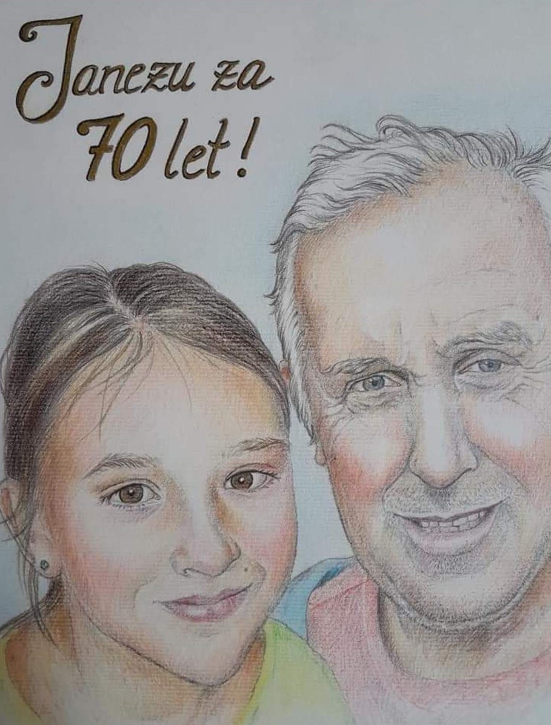 portret po naročilu, detajl