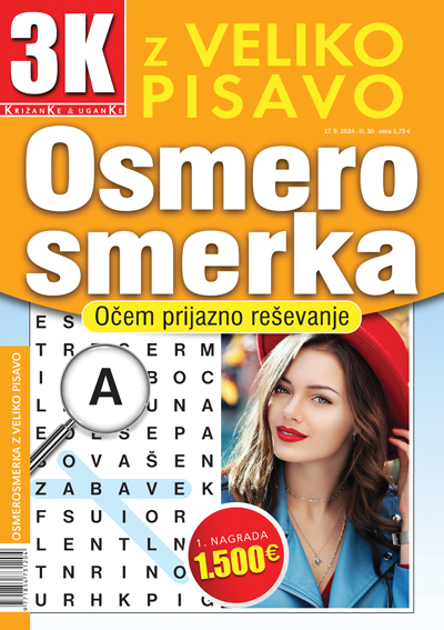 Osmerosmerka z veliko pisavo